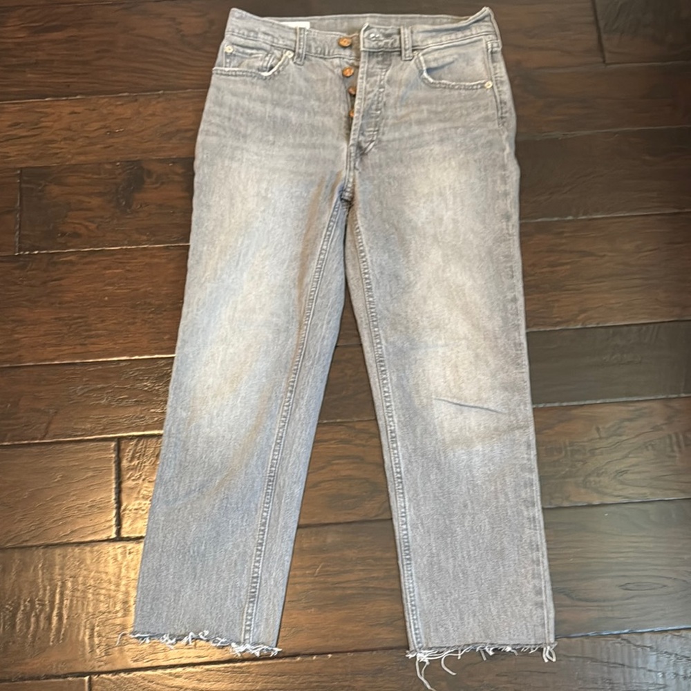 Light Gray Women's Jeans Gap Cheeky straight high rise